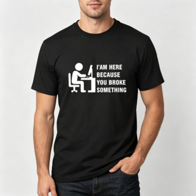 Tech Office Wear Men - Zacht katoenen heren T-shirt Tech Support