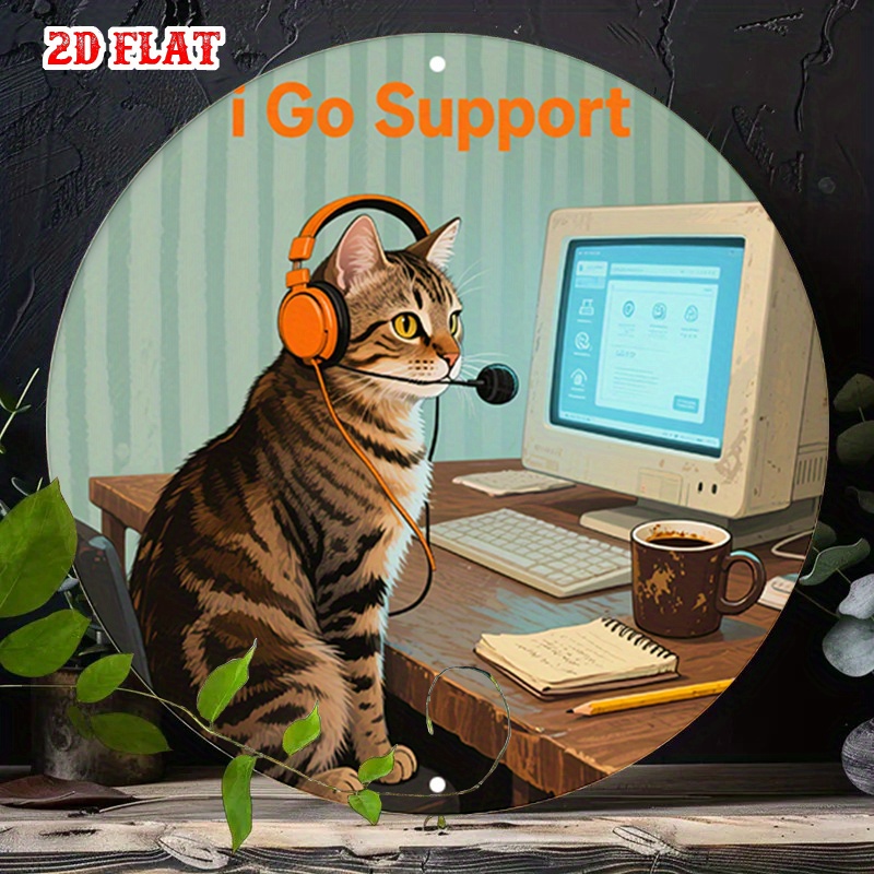 Office Tech For Home - CIFBUY 2D Platte Grappige Tech Support