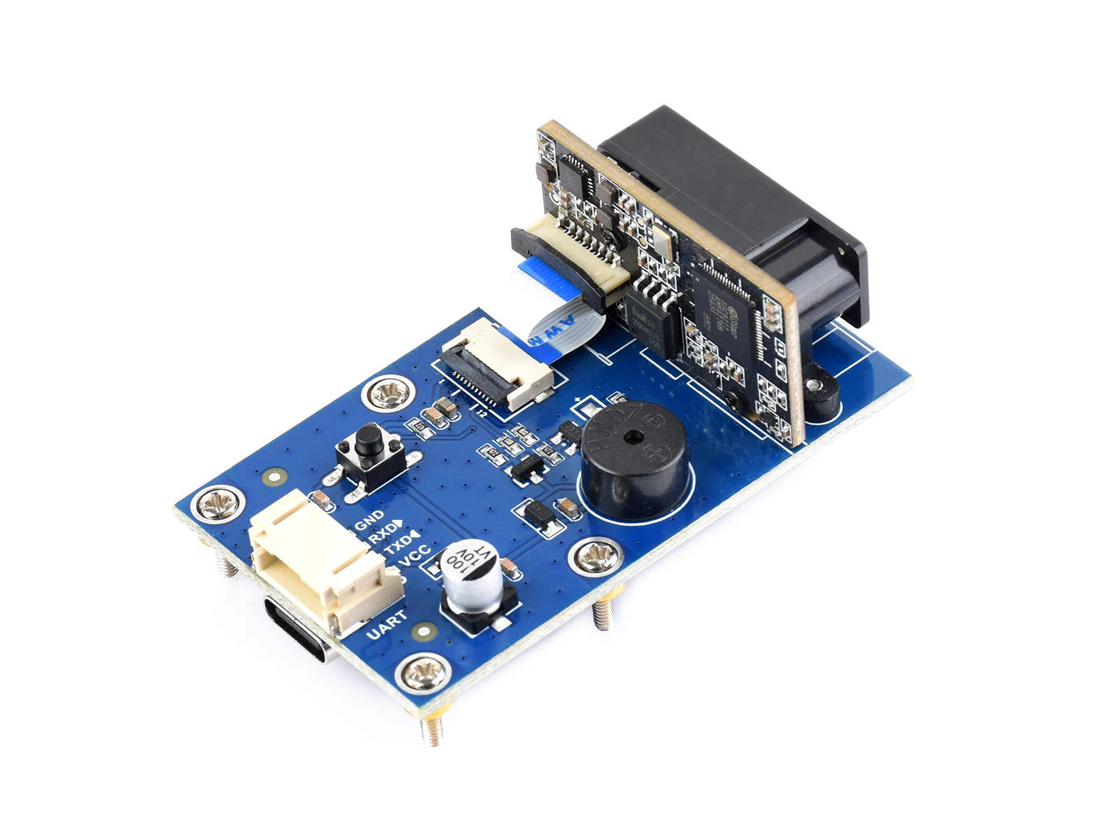 Barcode Scanner 2D - Waveshare 2D-codes scannermodule (E), barcode/2D-codescannermodule, ondersteunt