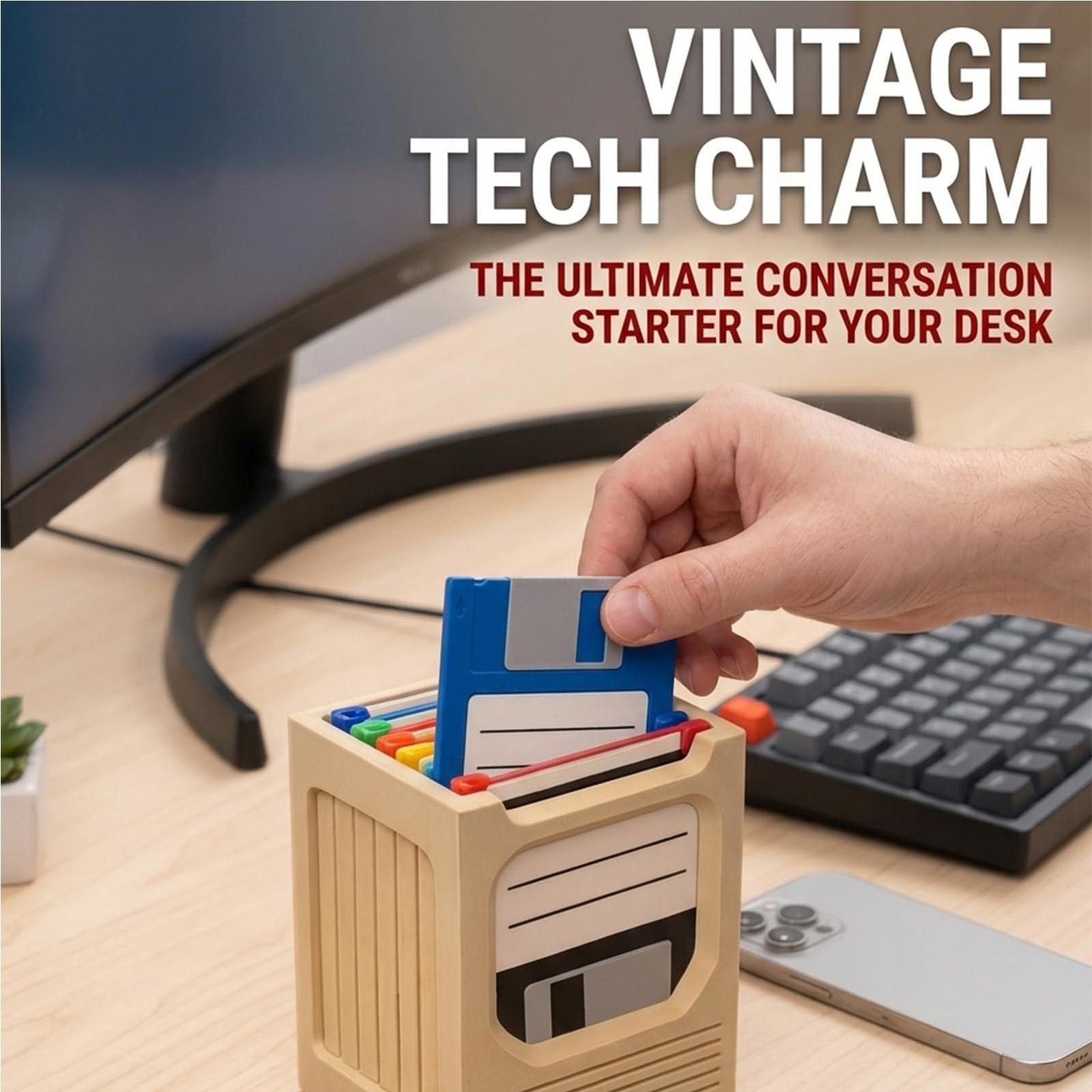 Retro Tech Coaster Holder Set  - Office Tech For Home recensie en prijs